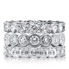 Sterling Silver Stacked Eternity Wedding Band - 17.25 CT. TW. Simulated Diamonds