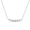 Dainty Round Cut Pendant Necklace in Rhodium-Plated 925 Sterling Silver