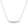 Dainty Round Cut Pendant Necklace in Rhodium-Plated 925 Sterling Silver