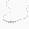 Dainty Round Cut Pendant Necklace in Rhodium-Plated 925 Sterling Silver