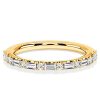 Baguette Cut Pave Stackable Wedding Band in Sterling Silver (0.40 CTW)