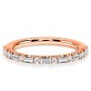 Baguette Cut Pave Stackable Wedding Band in Sterling Silver (0.40 CTW)