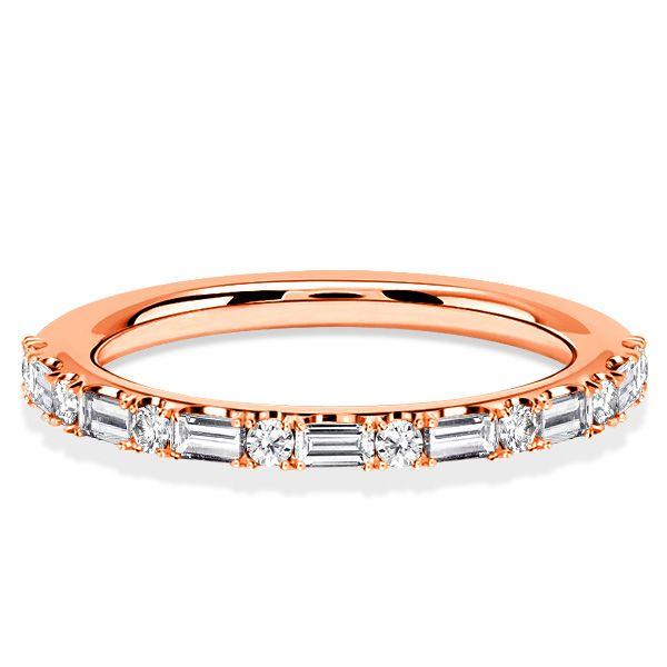 Baguette Cut Pave Stackable Wedding Band in Sterling Silver (0.40 CTW)