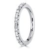 Baguette Cut Pave Stackable Wedding Band in Sterling Silver (0.40 CTW)