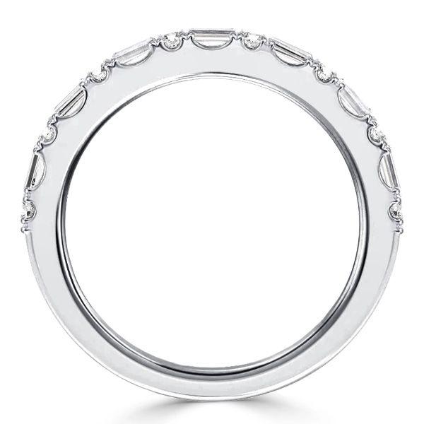 Baguette Cut Pave Stackable Wedding Band in Sterling Silver (0.40 CTW)