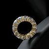 Golden Eternity Band - 18K Gold Plated Sterling Silver Wedding Ring (7.95 ctw)