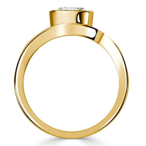 Vintage Style Round Cut Ruby and Sapphire Ring, 1.00 CT. TW., 18K Gold Plated Sterling Silver