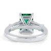 Sterling Silver Three Stone Engagement Ring for Women with 2.50 CT. Center Stone