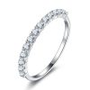 Sterling Silver Eternity Wedding Band with Created White Sapphires (0.39 CT. TW.)