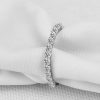 Sterling Silver Eternity Wedding Band with Created White Sapphires (0.39 CT. TW.)