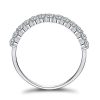 Sterling Silver Eternity Wedding Band with Created White Sapphires (0.39 CT. TW.)