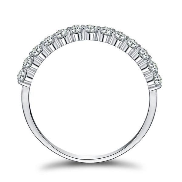 Sterling Silver Eternity Wedding Band with Created White Sapphires (0.39 CT. TW.)