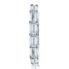 Baguette Eternity Band: 925 Sterling Silver Created White Sapphire Wedding Ring