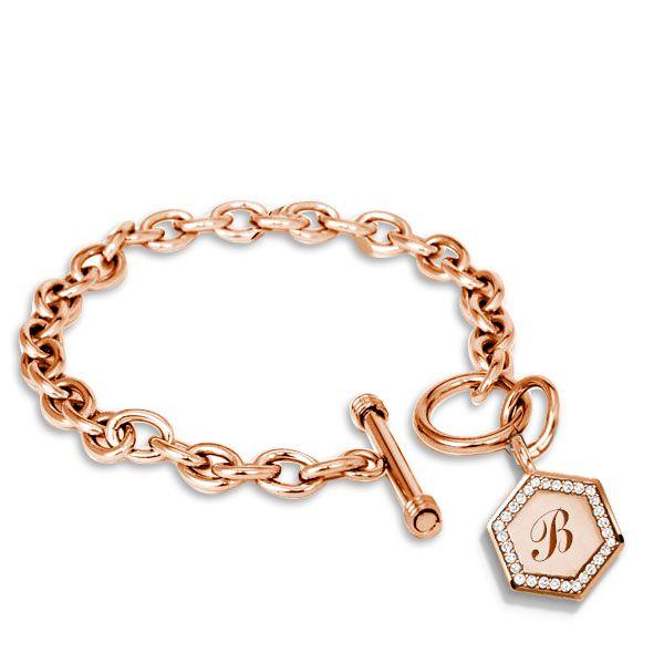 Personalized Hexagon Initial Charm Bracelet - Sterling Silver