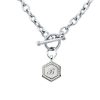 Personalized Hexagon Initial Charm Bracelet - Sterling Silver