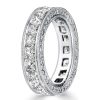 Princess Cut Eternity Wedding Band Ring in Rhodium-Plated Sterling Silver, 4.90 CTW
