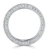 Princess Cut Eternity Wedding Band Ring in Rhodium-Plated Sterling Silver, 4.90 CTW