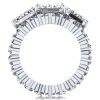 Three Stone Ladder Design Bridal Set in 925 Sterling Silver
