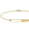 Personalized Bar Bracelet for Women | Dainty 18K Gold Plated Sterling Silver Bangle