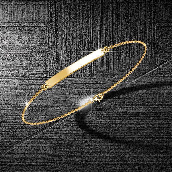 Personalized Bar Bracelet for Women | Dainty 18K Gold Plated Sterling Silver Bangle