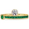 Esperanza Green Emerald Engagement Ring | 0.80 CT. TW. | 18K Gold Plated Sterling Silver