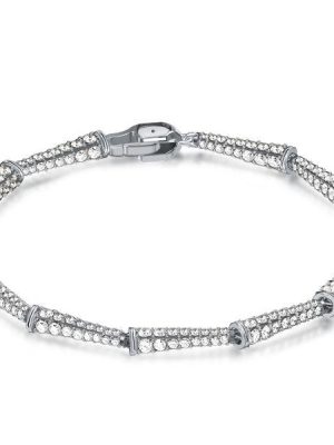 Sterling Silver Pave Lola Linked Bracelet - 5.53 CT. TW CZ