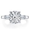 Sterling Silver Three Stone Anniversary Ring - 2.00 CT Center Stone