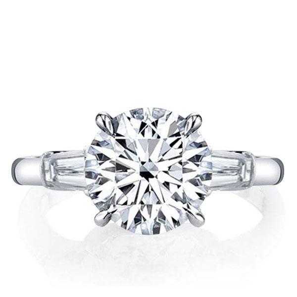 Sterling Silver Three Stone Anniversary Ring - 2.00 CT Center Stone