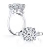 Sterling Silver Three Stone Anniversary Ring - 2.00 CT Center Stone