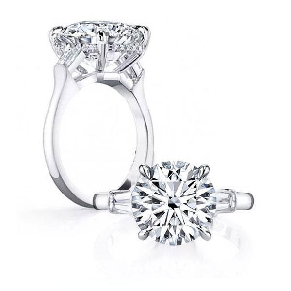 Sterling Silver Three Stone Anniversary Ring - 2.00 CT Center Stone