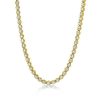Classic Round Tennis Necklace 18K Gold Plated Sterling Silver