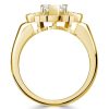 Emerald Cut Milgrain Vintage Engagement Ring | 1.75 CT Center Stone | 18K Gold Plated Silver