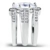 Marquise Created White Sapphire Sterling Silver 3-Piece Wedding Set