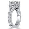 Split Shank Asscher Cut Sterling Silver Engagement Ring - 1.25 CT TW
