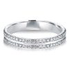 1.25 CT. TW. Double Row Eternity Wedding Band in Rhodium Plated 925 Sterling Silver