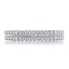 1.25 CT. TW. Double Row Eternity Wedding Band in Rhodium Plated 925 Sterling Silver