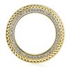 Rope Edge Baguette Eternity Band - Sterling Silver Anniversary Wedding Ring