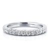 Three Stone Created White Sapphire Bridal Set - 925 Sterling Silver