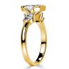 Asscher Cut 3 Stone Engagement Ring in Sterling Silver with 3.00 CTW