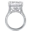 Hidden Halo Princess Cut Sterling Silver Engagement Ring (16.55 CT)