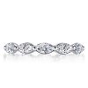 Marquise Cut White Sapphire Eternity Wedding Band in Sterling Silver