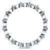 Marquise Cut White Sapphire Eternity Wedding Band in Sterling Silver