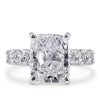 Lab Created Diamond & White Sapphire Eternity Sterling Silver Engagement Ring