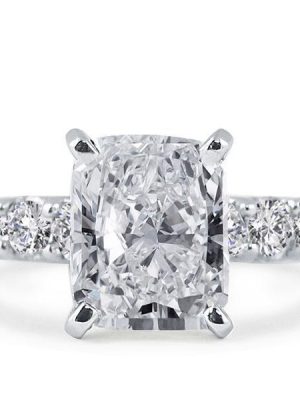 Lab Created Diamond & White Sapphire Eternity Sterling Silver Engagement Ring