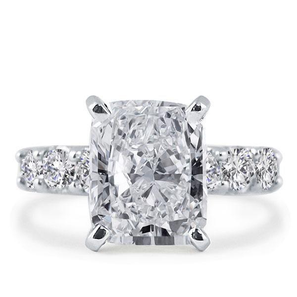 Lab Created Diamond & White Sapphire Eternity Sterling Silver Engagement Ring