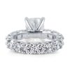 Lab Created Diamond & White Sapphire Eternity Sterling Silver Engagement Ring