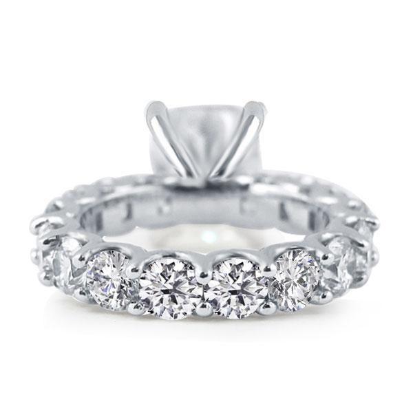 Lab Created Diamond & White Sapphire Eternity Sterling Silver Engagement Ring