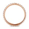 Rose Gold Wedding Band - 18K Plated Sterling Silver, Classic Round Cut