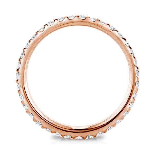 Rose Gold Wedding Band - 18K Plated Sterling Silver, Classic Round Cut