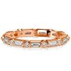 1.19 CT. TW. Baguette and Round Cut Eternity Wedding Band in 925 Sterling Silver